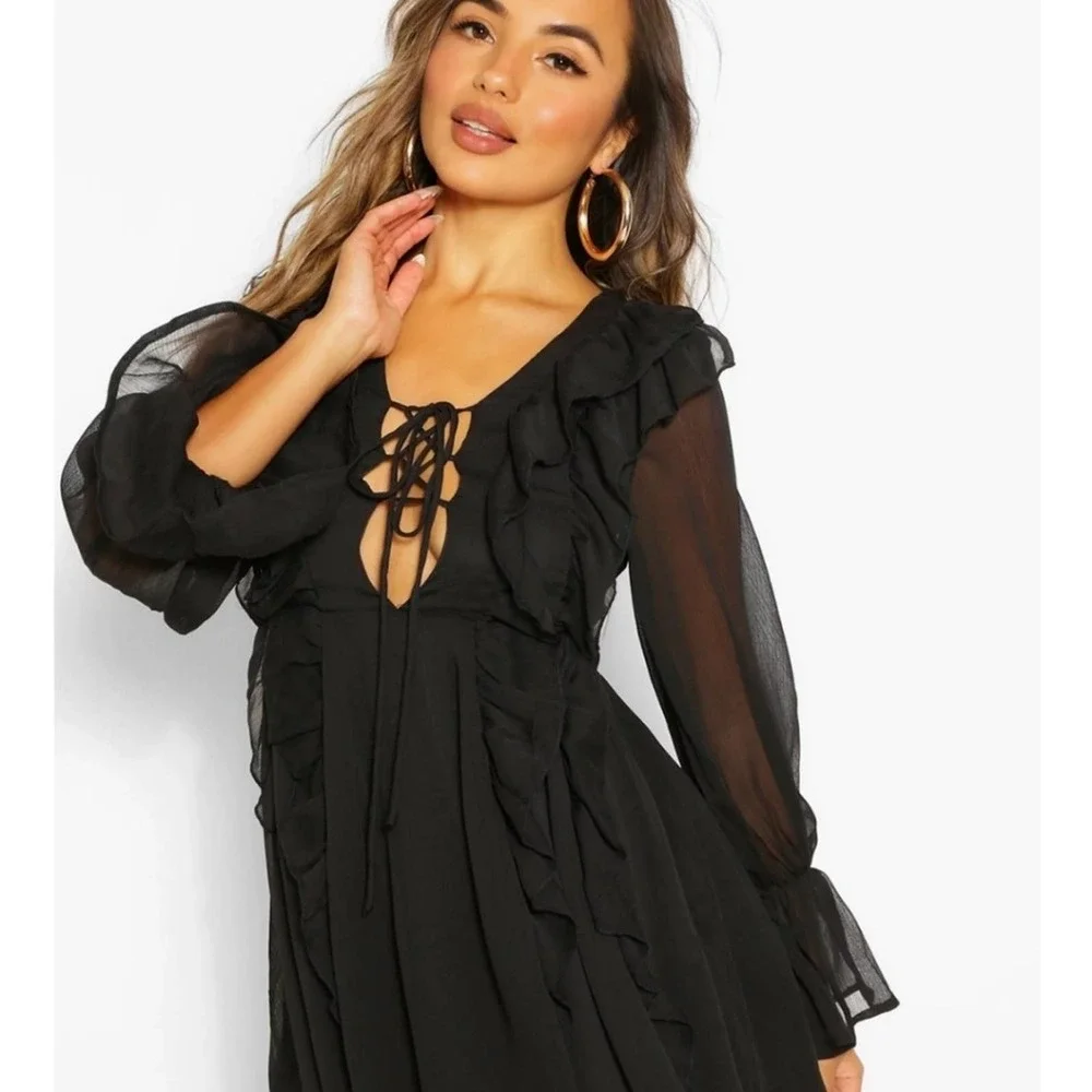 Boohoo petite mini dress sz 10 - Picture 4 of 10